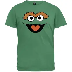 Sesame Street - Oscar Head Adult Mens T-Shirt  High Quality 100%Cotton Short Sleeve