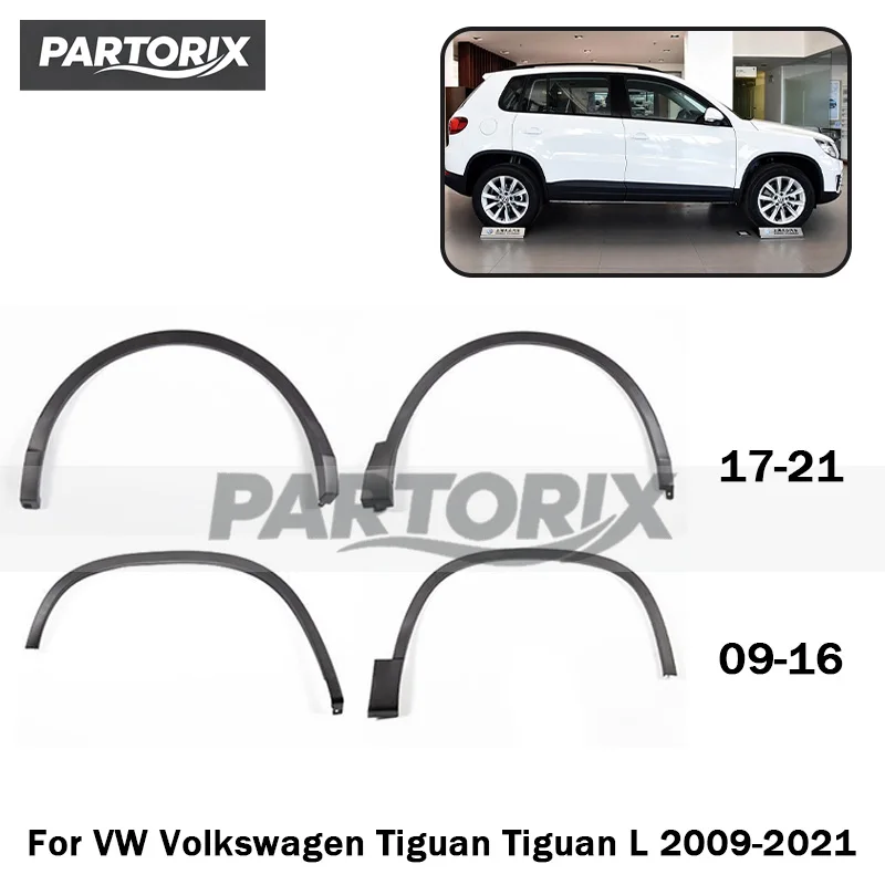 Front Rear Wheel Arch Trim Fender  For VW Volkswagen Tiguan Tiguan L 2009-2021 Wheel Eyebrow Extension Wheel Arches Trim