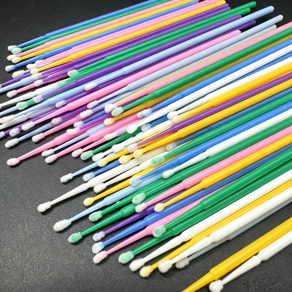 100Pcs Multi-purpose Eyelash Extension Cleaning Swabs Lash Lift Glue Remover Applicators Microblade Makeup Micro Brushes Tool