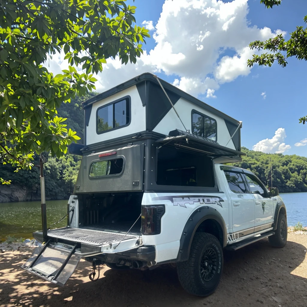 2026 2-3 Person Waterproof Aluminum Foldable Hard Top Canopy Tent for Pickup Truck Off-Road Camper Car Rooftop Tentpromote sales