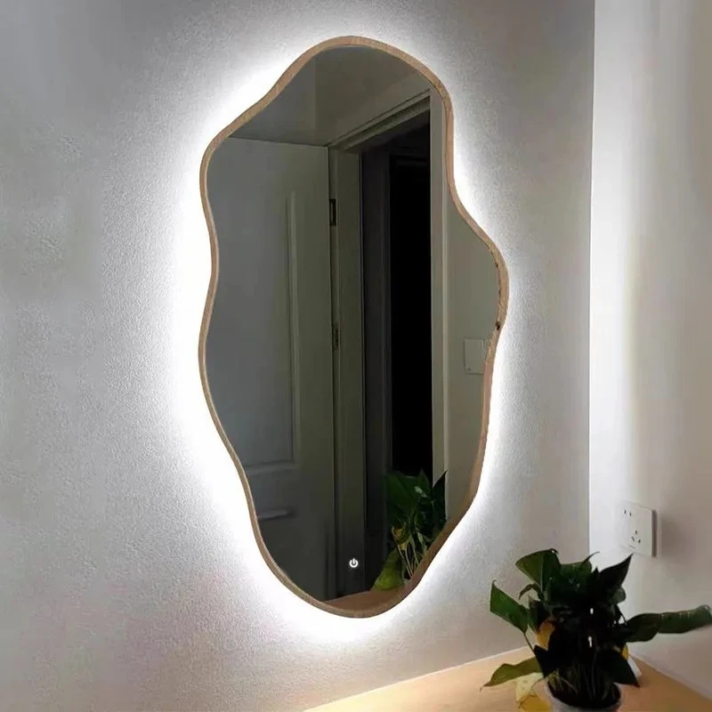 r*-Asymmetrical Irregular Mirror Modern Living Room Wall Decoration Items Aesthetic Mirror Girls Funky Espelhos Home Decorations