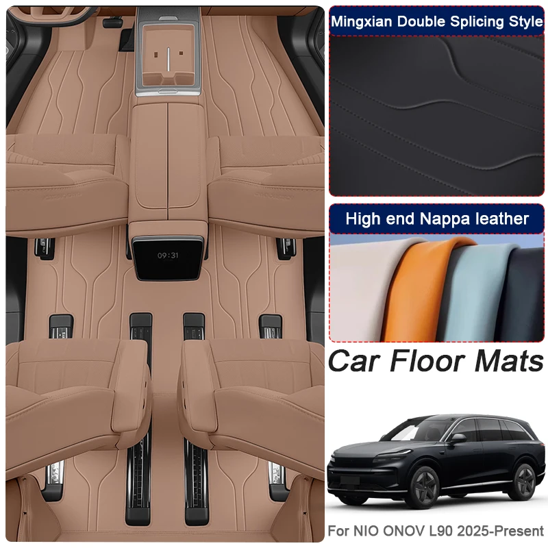 

Custom Nappa Leather Anti-Slip Car Foot Protect Mat For NIO ONOV L90 2025-Present Auto Luxury Waterproof Floor Pad Accessory