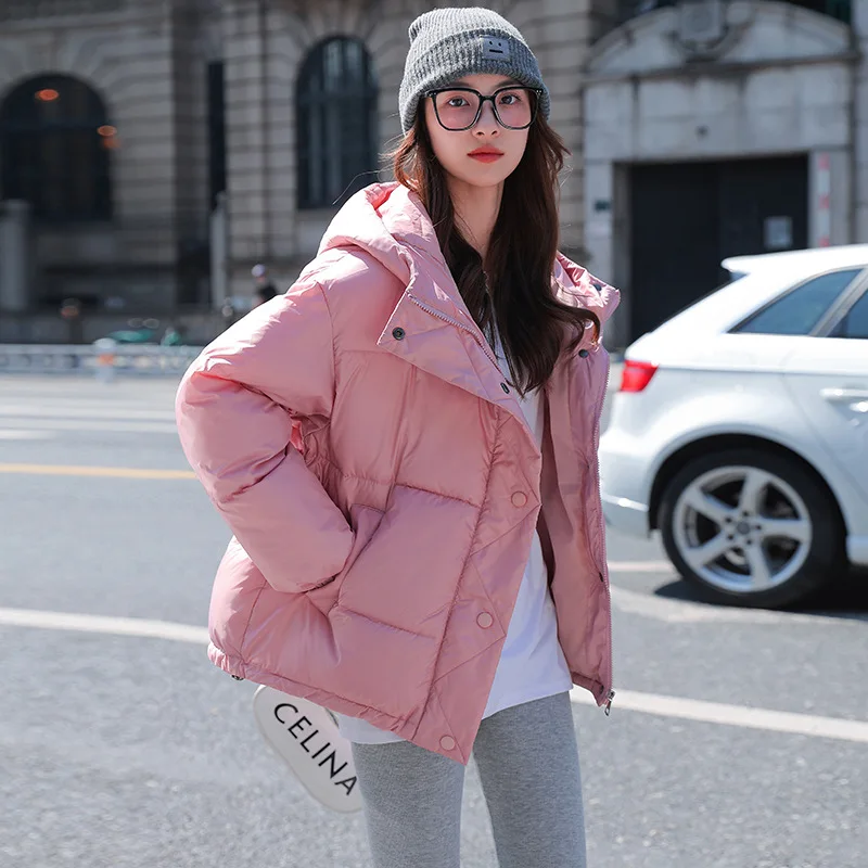 Women Winter Down Padded Jacket 2024 Winter Warm Thick Cotton Coat Korean Loose Hooded Bread Jacket Female Outwear Winter Jacket