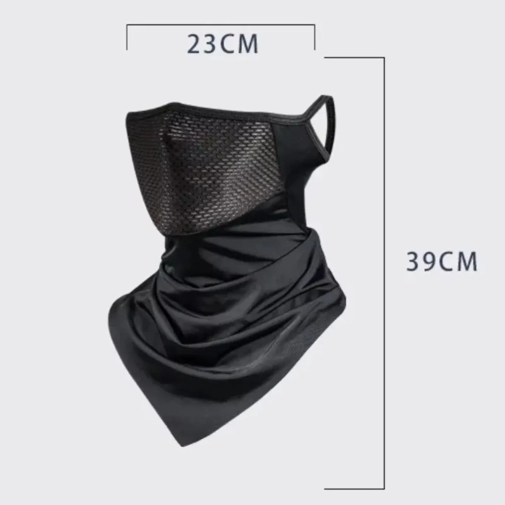 UV Protection Ice Silk Head Cover Windproof Dustproof Sunscreen Sport Riding Mask Breathable Face Neck Protection Scarf Unisex