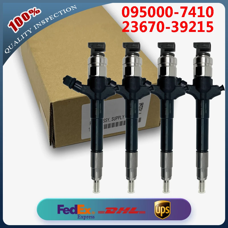 

4 шт. 095000-7410 23670-39215 23670-0L020 инжектор Common Rail для двигателя Toyota 2KD-FTV 1KD-FTV Hiace Hilux Land Cruiser
