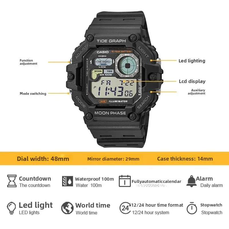 Casio WS-1700H Series Digital  - đánh giá và giá Vintage Digital Watch