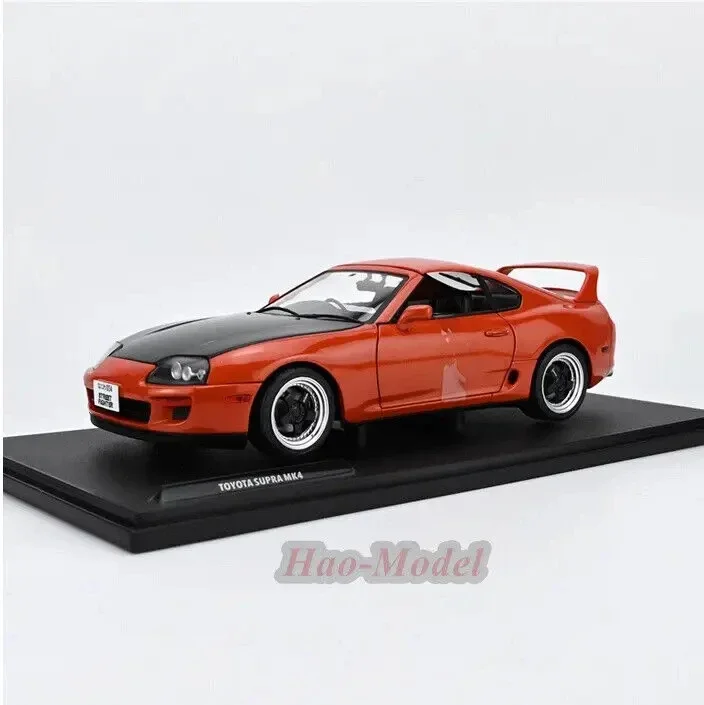 Solido 1/18 Per TOYOTA SUPRA MK4 A80 Pressofuso In Lega Modello di Auto Giocattoli di Simulazione Ragazzi Regali Di Compleanno Hobby Display Ornamenti Arancione