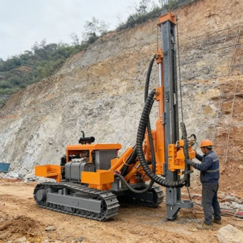 yugong DTH Blast Hole Rig  25m Depth  Rubber Track  Low Ground Pressure  for Soft Ground Mine  2 Year Warranty
