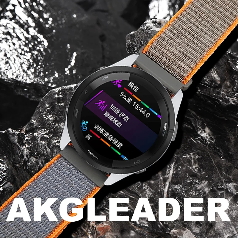 AKGLEADER 265 Nylon quick-release watch band for Garmin Forerunner 265/265M band for Vivoactive2 20mm for 22mm 18mm strap Band