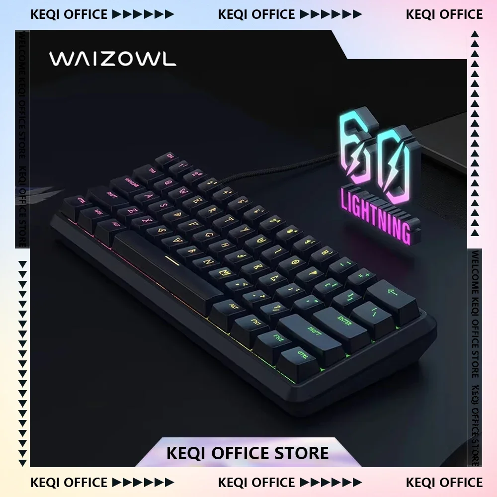 New Waizowl Lightning60 Magnetic Switch Mechanical Keyboard Hotswap RGB Gaming Console Keyboard Custom PC Game Accessories Gifts