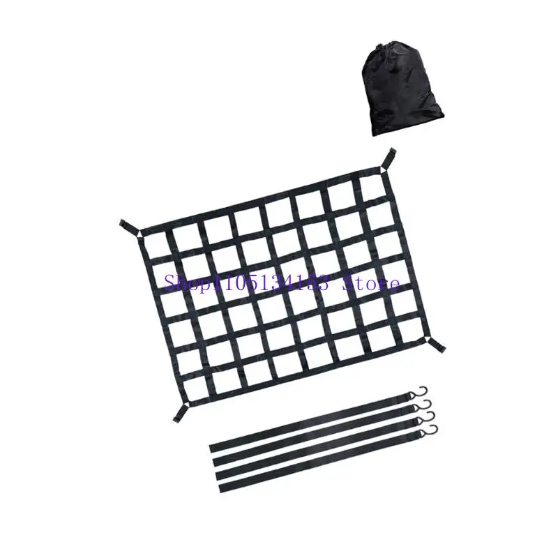 

hg89 Multi Purpose Vehicle Cargo Net Nylon S Hook Design Secure Load Management For Off Road