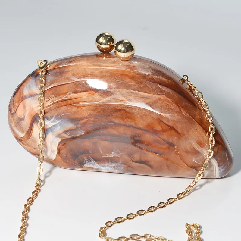 

New women's acrylic pressed bag, dinner bag, wedding banquet shoulder crossbody chain clutch bag