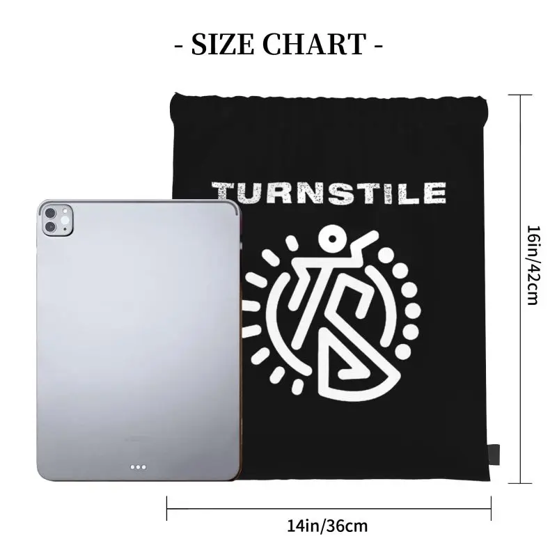 Turnstile American Hardcore Punk Band Logo Drawstring Bags Gym Bag Portable Riding Backpack