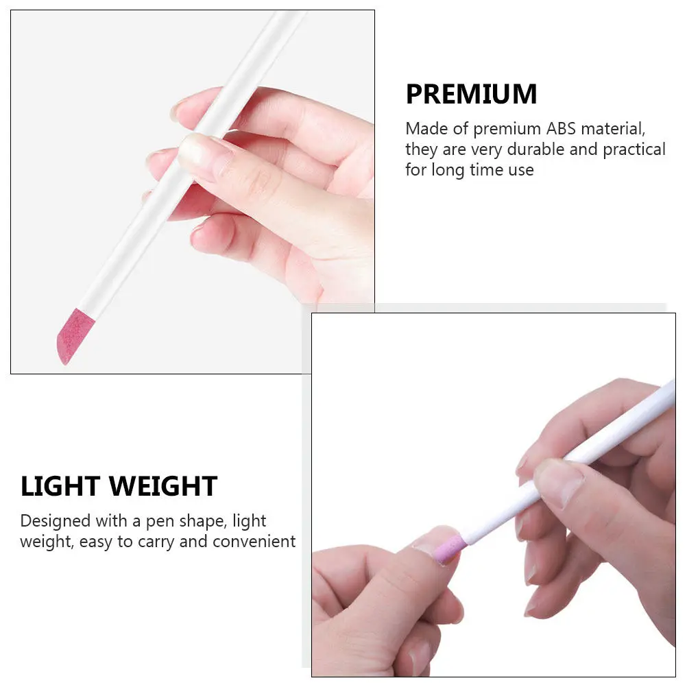 6Pcs Nail Polish Pens One-End Manicure Pens Durable Repair Cuticle Remover Dead Skin Removing Polish Pen Nail Care Device
