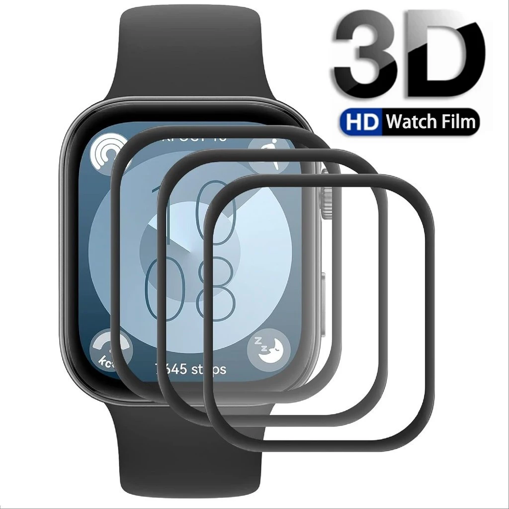 1-5PCS Full Cover Screen Protector For Huawei Watch FIT 3 Accessories 9D Curved Protective Film For Huawei Fit 3 Fit3 Smartwatch