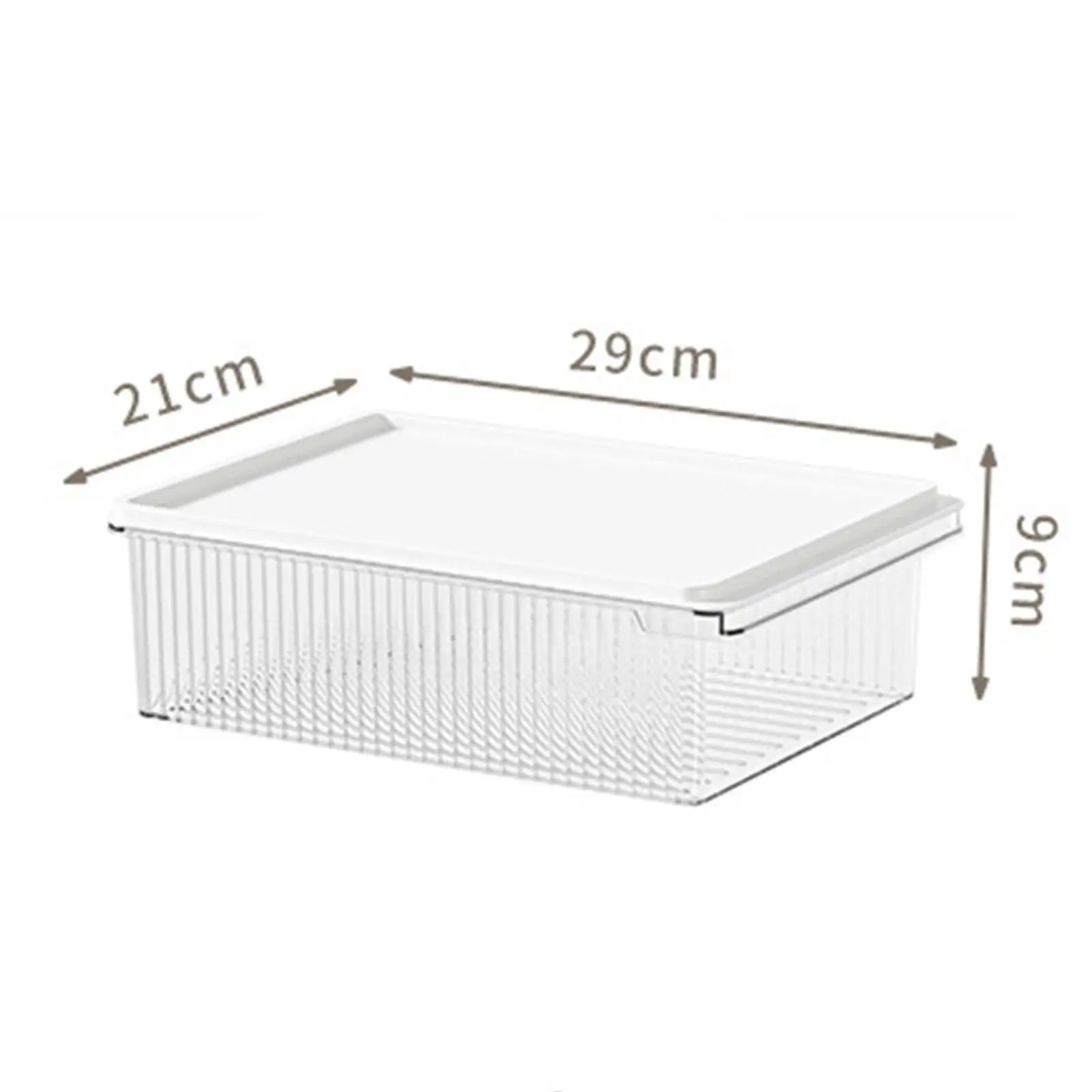 4L Food Storage Box with Lid Plastic Refrigerator Organizer Freshness Keeping Meat Preservation Box for Home Kitchen