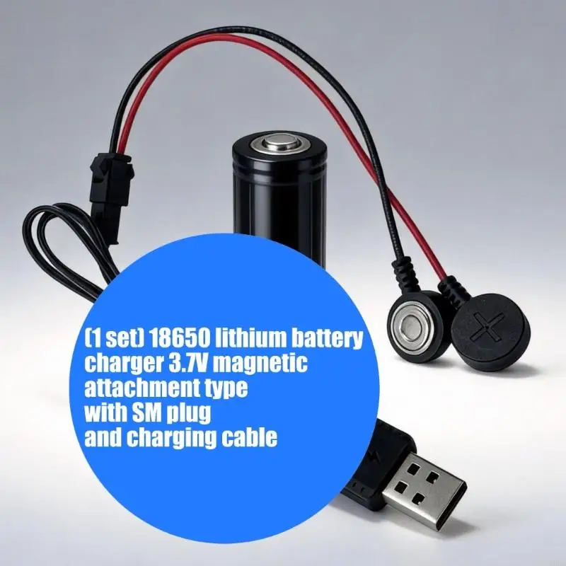 Q6PA Strong Plug Extension Cable 50cm Connector Cable Suitable for 18650 Battery Charging PVC Texture