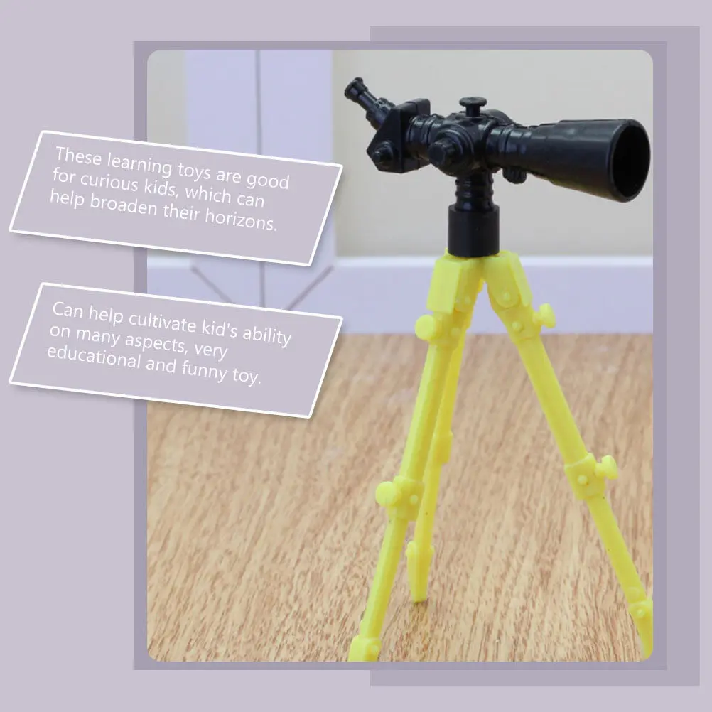 12pcs Telescope Kids Educational Mini House Pretend Play Set Small Telescope Ornament Decorative Learning Kit Diy Scene