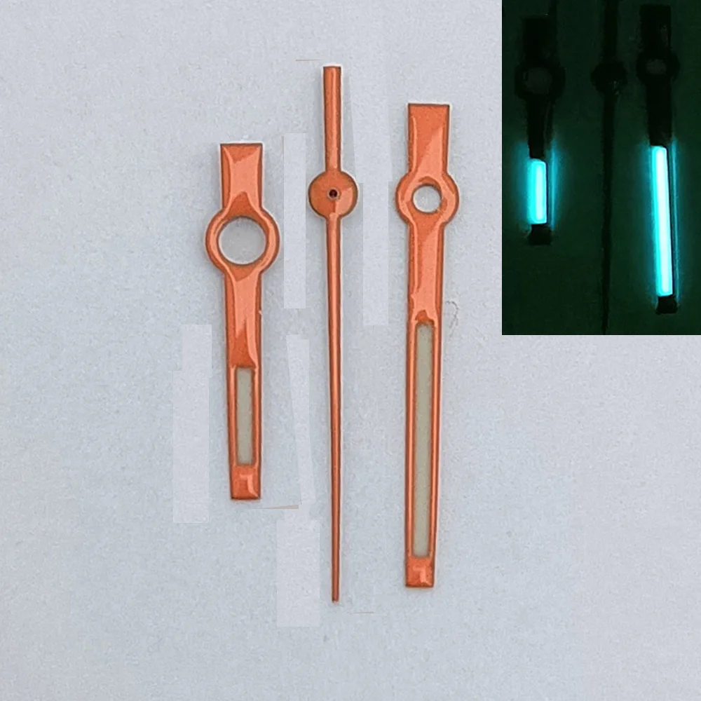 NH35 Watch Hands 8*12*12.5MM Baton Style Green Blue 3C Luminous NH35 Hands Watch Pointer NH35 Watch Accessories Needles