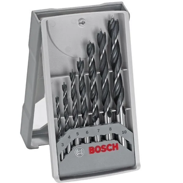 

Bosch Professional 7pc Wood Drill Bit Set for Soft- and Hardwood 3-10 Mm Accessories Drill Driver and Drill Stand