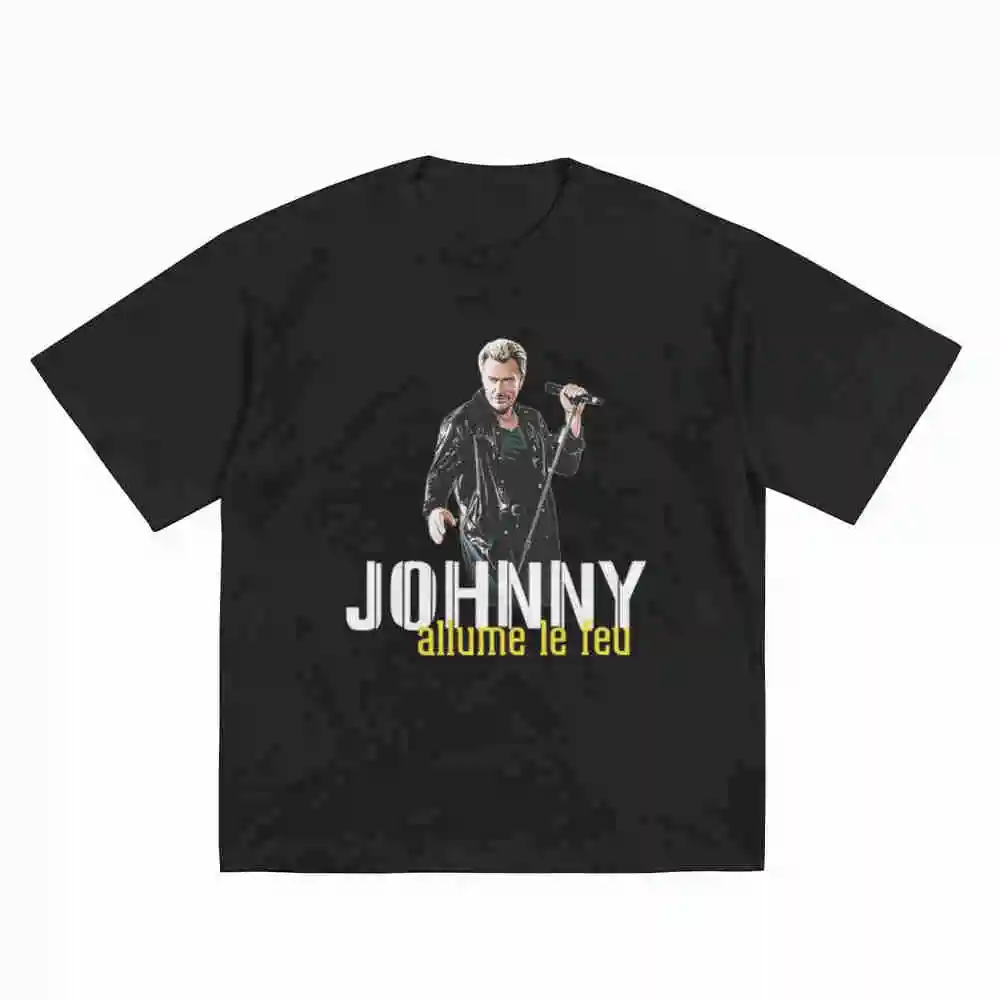 Johnny Hallyday 200 Coupe Vintage Short Sleeve Tee 100% Cotton T-Shirt
