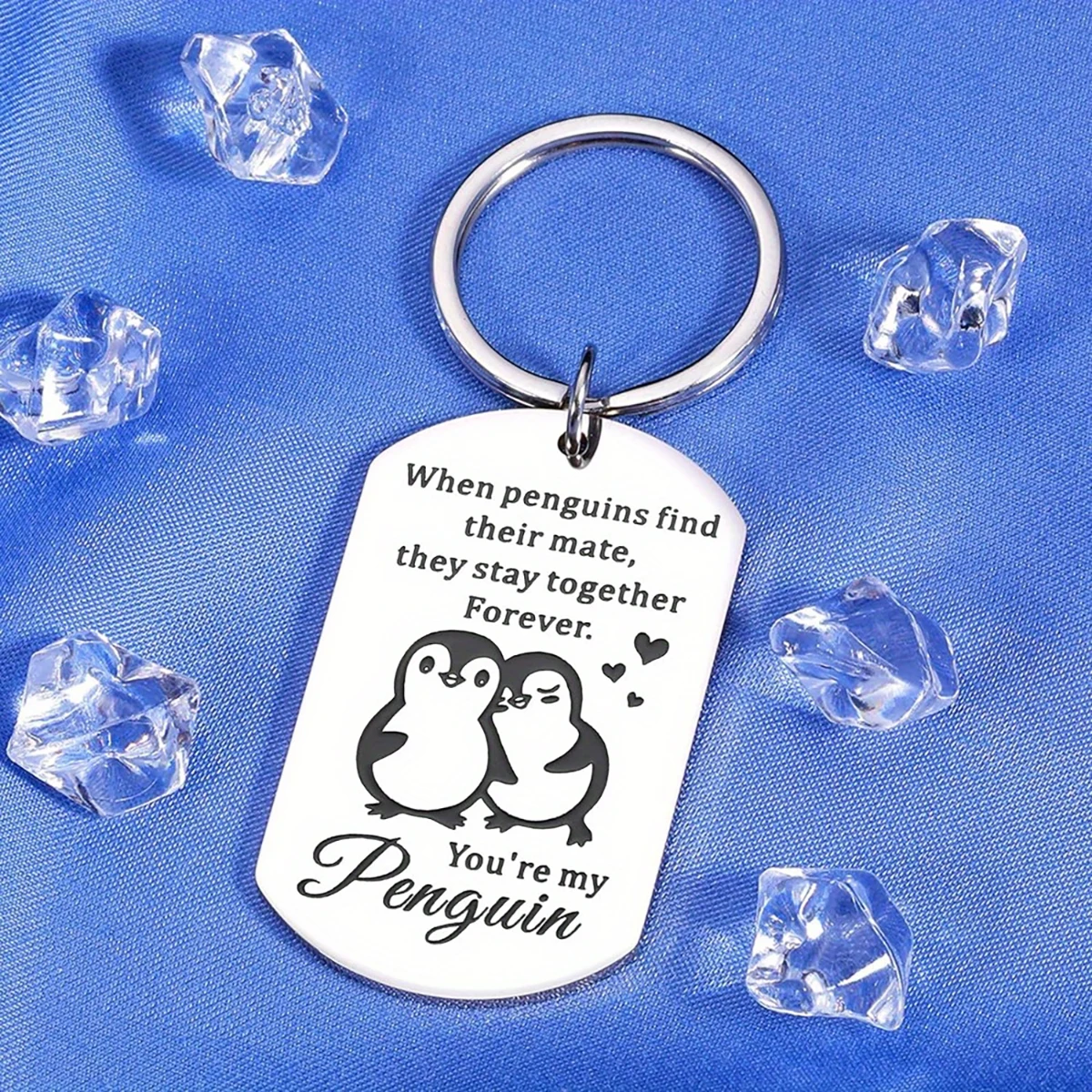 Llavero "You're My Penguin", Diseño Adorable de Pingüino en Acero Inoxidable, Regalo Perfecto de San Valentín para Parejas