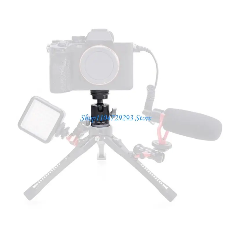 

Y2GD Portable Panoramic Mini Tripod Head RJ084 Camera Stabilizer Photography Gear Simple to Use Suitable for Photographers