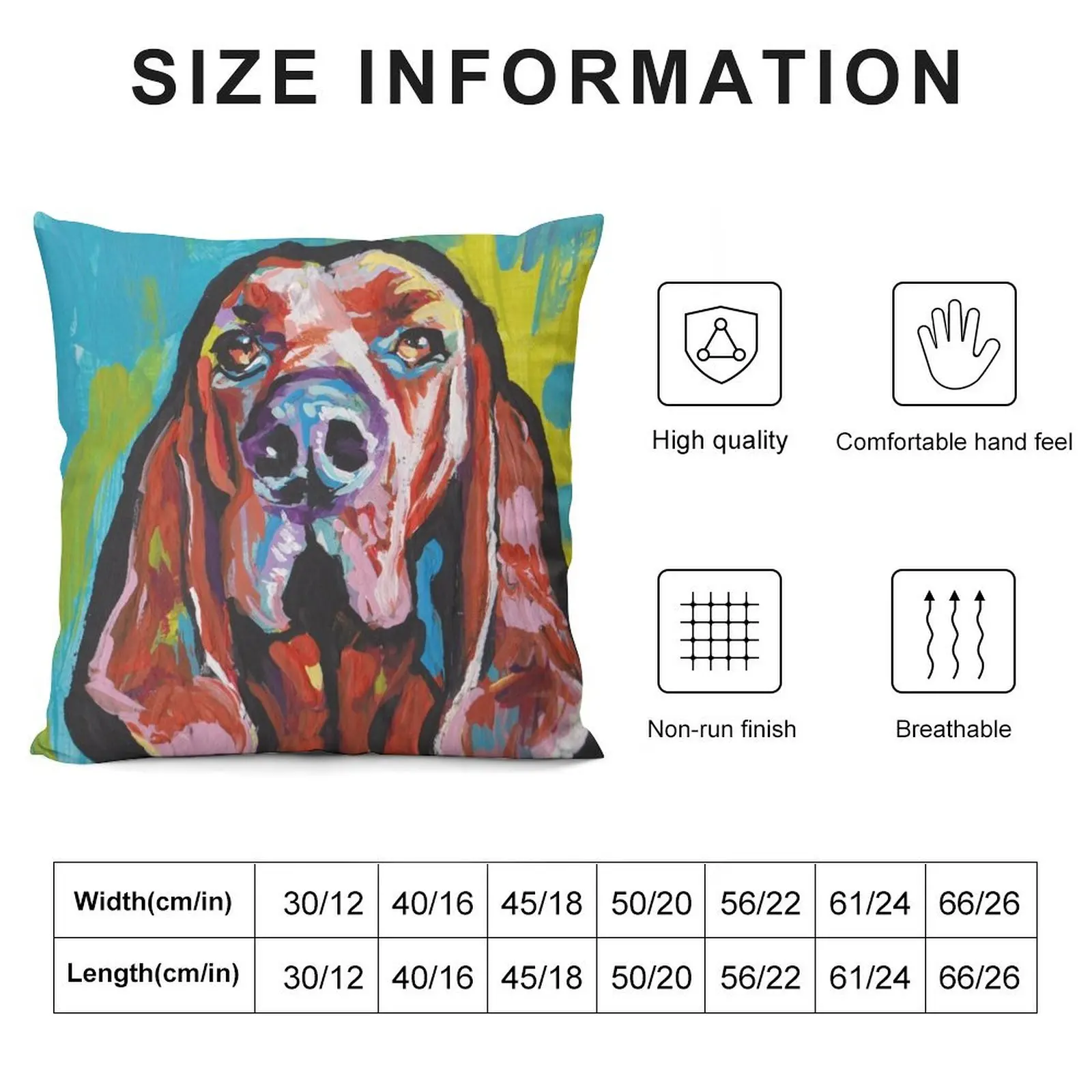 REDBONE COONHOUND Dog Bright modern colorful pop dog art Throw Pillow Marble Cushion Cover pillow