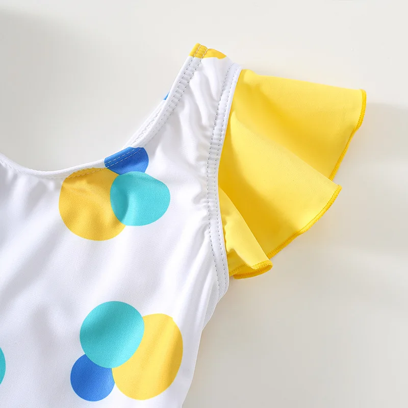Children's Swimsuit Summer New One-piece Skirt Style Baby Girl Big Bow Baby Foreign Beach Resort Swimsuit