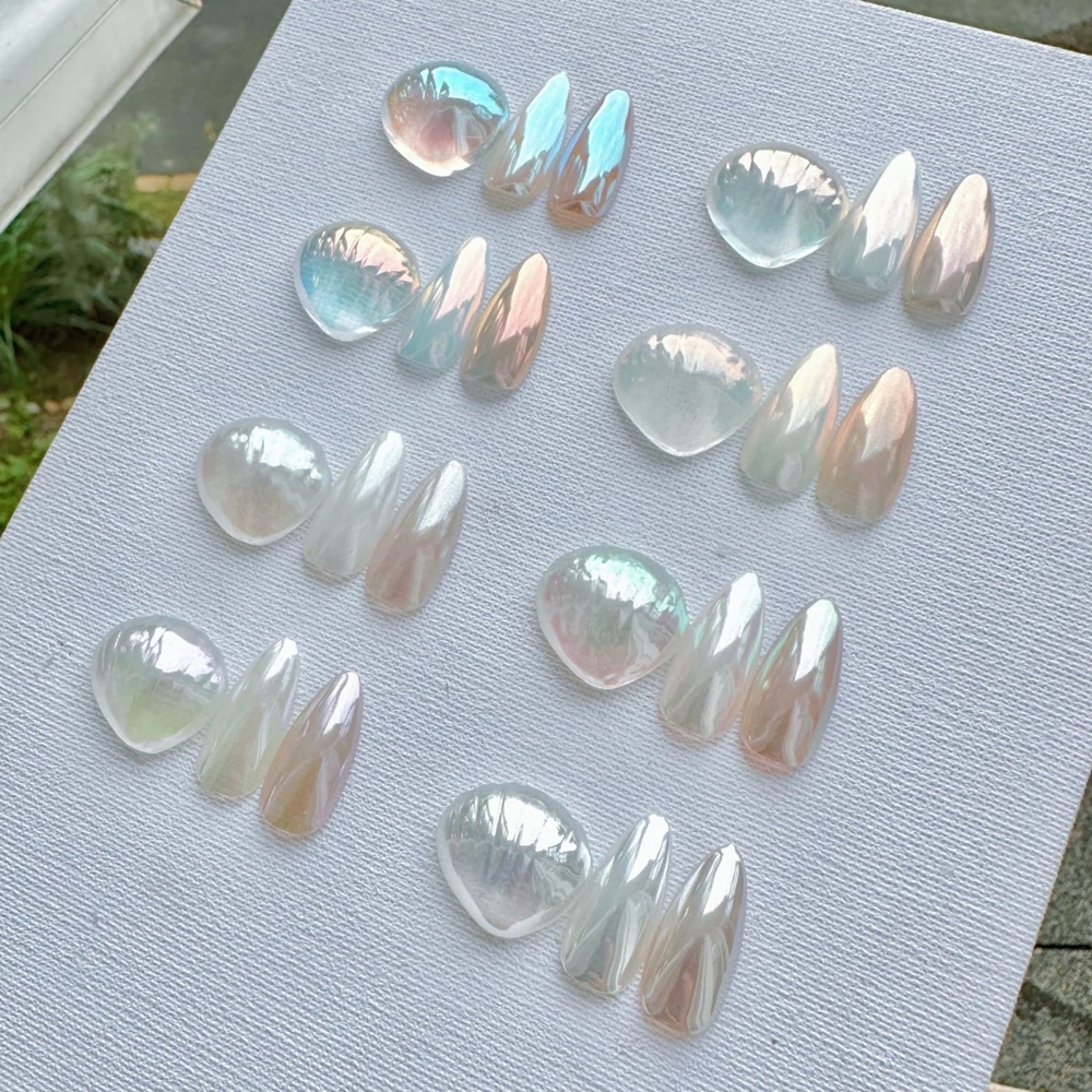 1 pot 0.2g Aurora perle effet miroir ongles poudres Aurora Chrome sirène ongles Art poudre arc-en-ciel AB paillettes frottant poussière Pigment