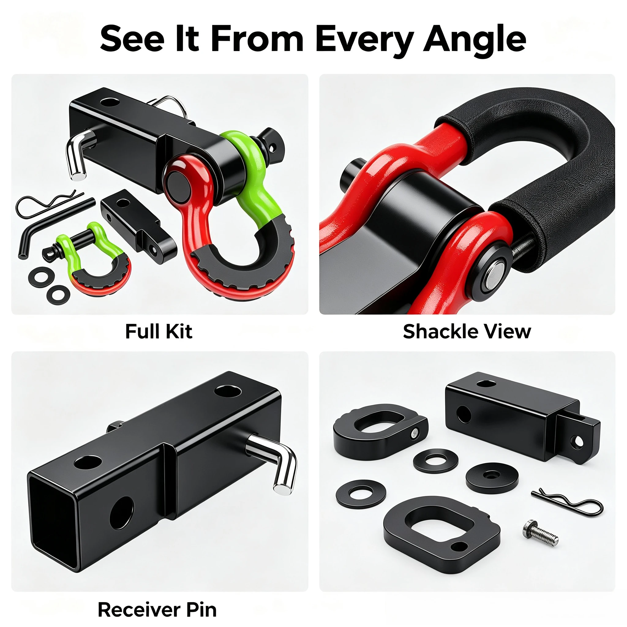Auto Parts with Shackle American Horseshoe Snap Off-Road Vehicle Trailer Arm, Shackle American Square Mouth
