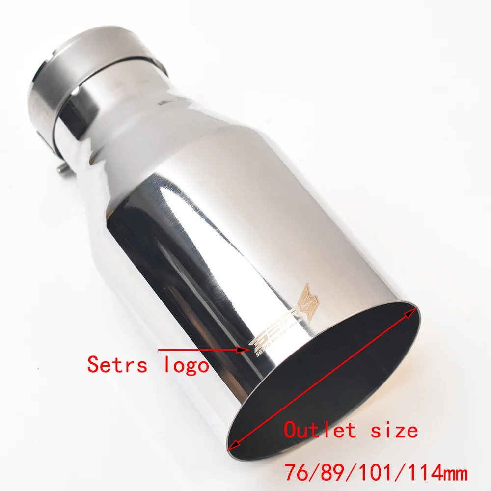 1 قطعة 304 SUS العالمي الفولاذ المقاوم للصدأ شفة مضمنة ماسورة العادم الخمار تلميح قطع مسطحة #6