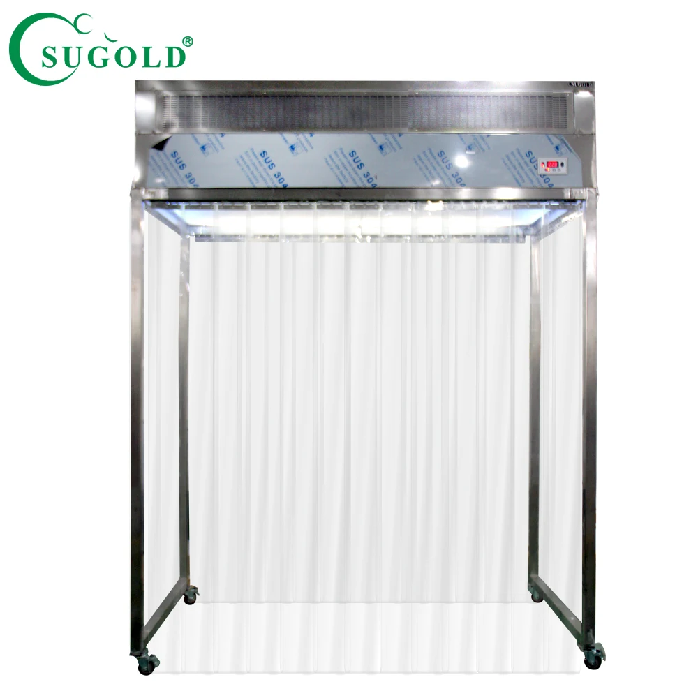 

Class 100 ISO Grade 5 DOP port laminar flow hood Custom size laminar flow cover clean room booth