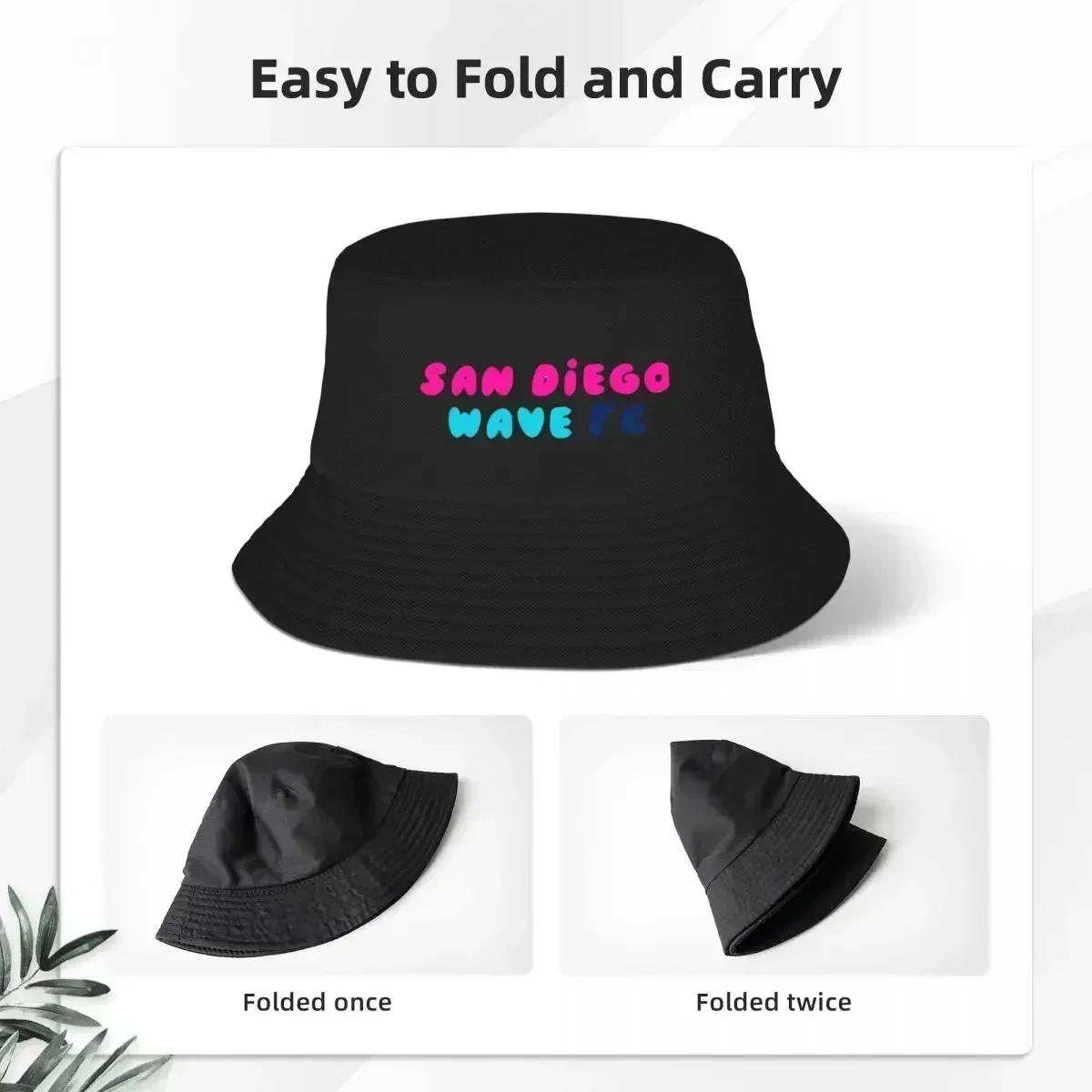 New San Diego Wave Fc Bucket Hat Panama For Kids Bob Hats Autumn Fisherman  Summer Beach Fishing Unisex Caps，Bucket hat
