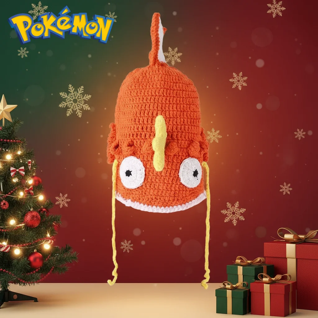 

Anime Pokemon Magikarp Hat Beanies Knitted Winter Hat Wool Cute Knitted Hat Cap Costume Accessory Warm Winter Christmas Gifts
