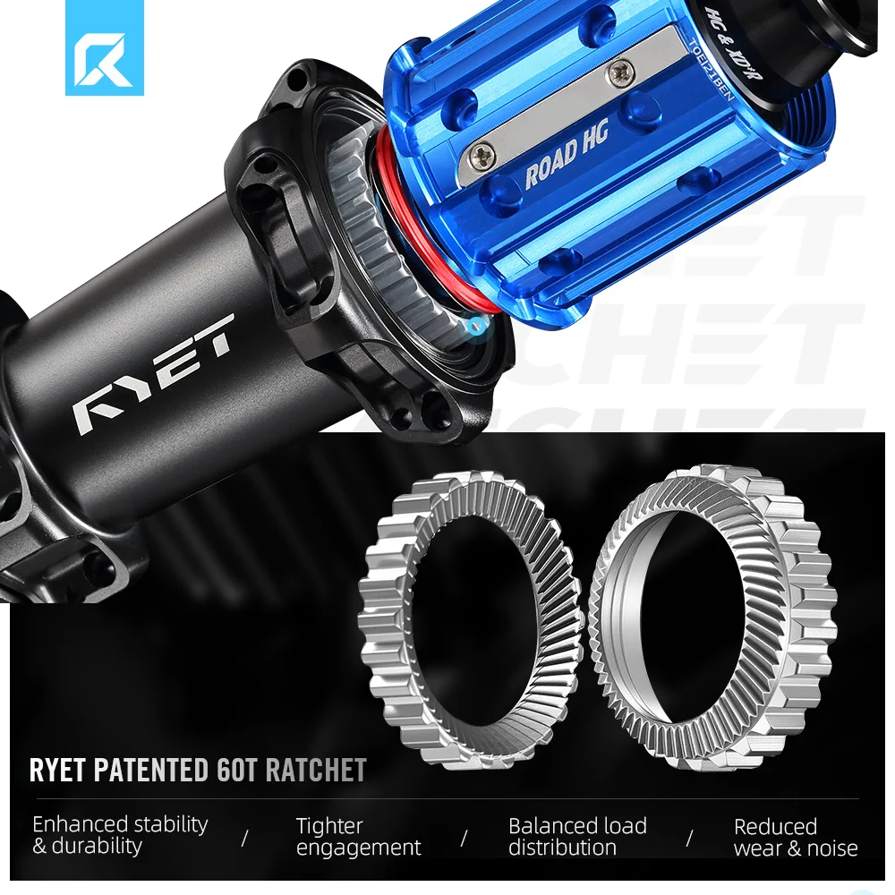 2026 RYET カーボンロードホイールセット 1179g ディスクブレーキ