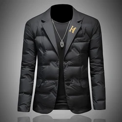 Piumino uomo di alta qualità 2023 inverno uomo Business Casual classico colletto 90% piumino d'anatra bianco tenere in caldo parka