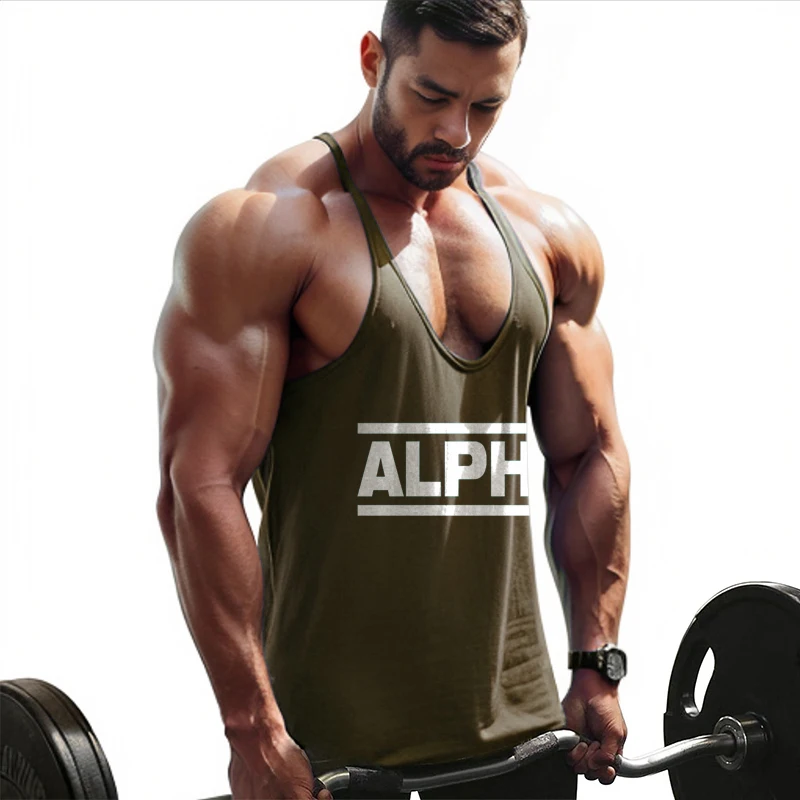 ​2023 European And American Bodybuilding Men\'s Tank Tops Gym Clothing Fitness Sports Vest Training Cotton Sleeveless shirt