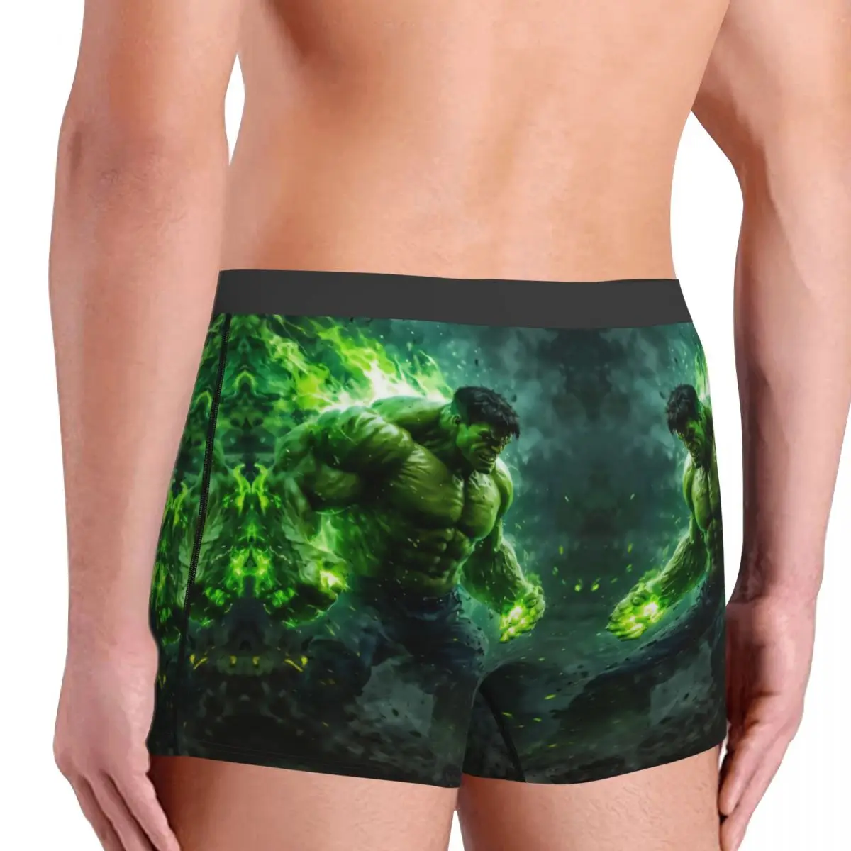 カスタムヴィンテージハルク 3D 印刷アート下着男性ストレッチ漫画映画ボクサーブリーフショーツパンティーソフトパンツオム