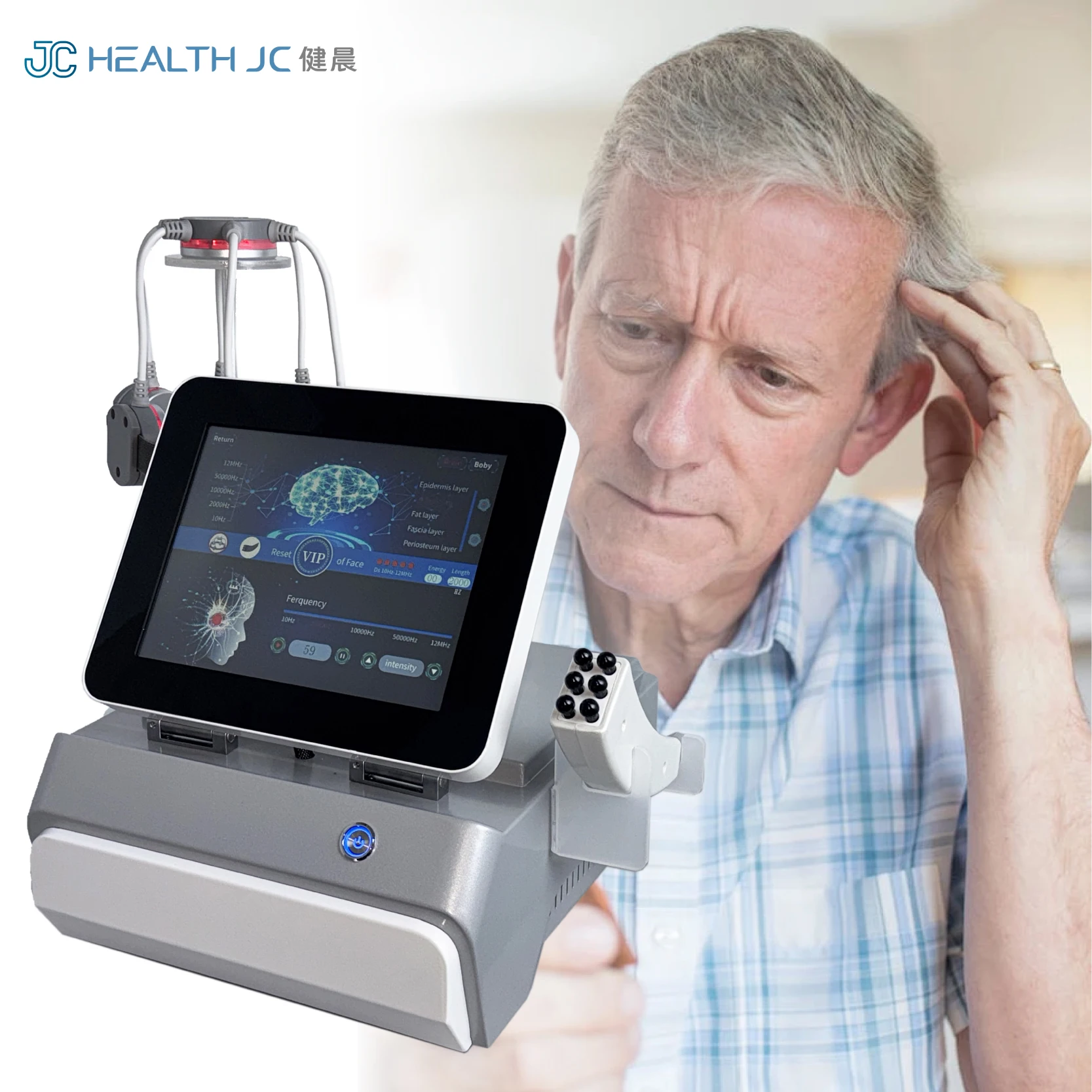 New Therapy Equipment Radiofrequency Thermomagnetic Bioresonance Brain Therapy Device for Head Application