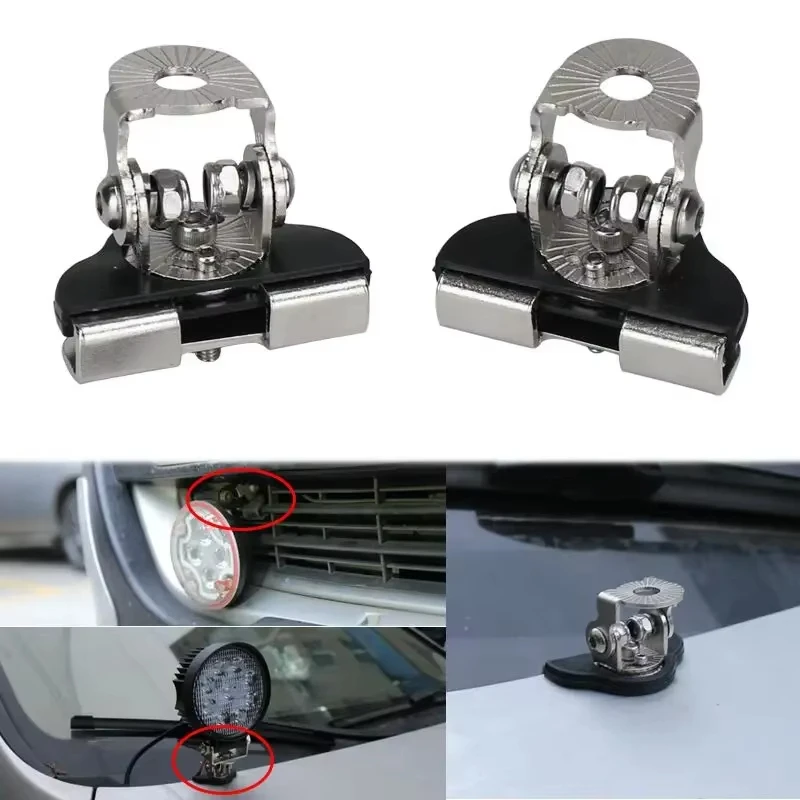 Car Headlight Holder Hood Spotlight LED Flood Lights Clamp Spotlight Stand Bar Bracket Off Road 4x4 Auto Boat Marine Universal