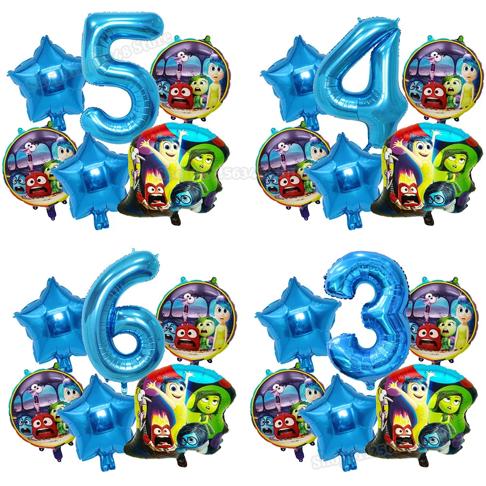 Disney Film Inside Out 2 Ballons Kids Birthday Decoration Party Supplies Foil Balloons Accessories Children Room Decor Toys Gift