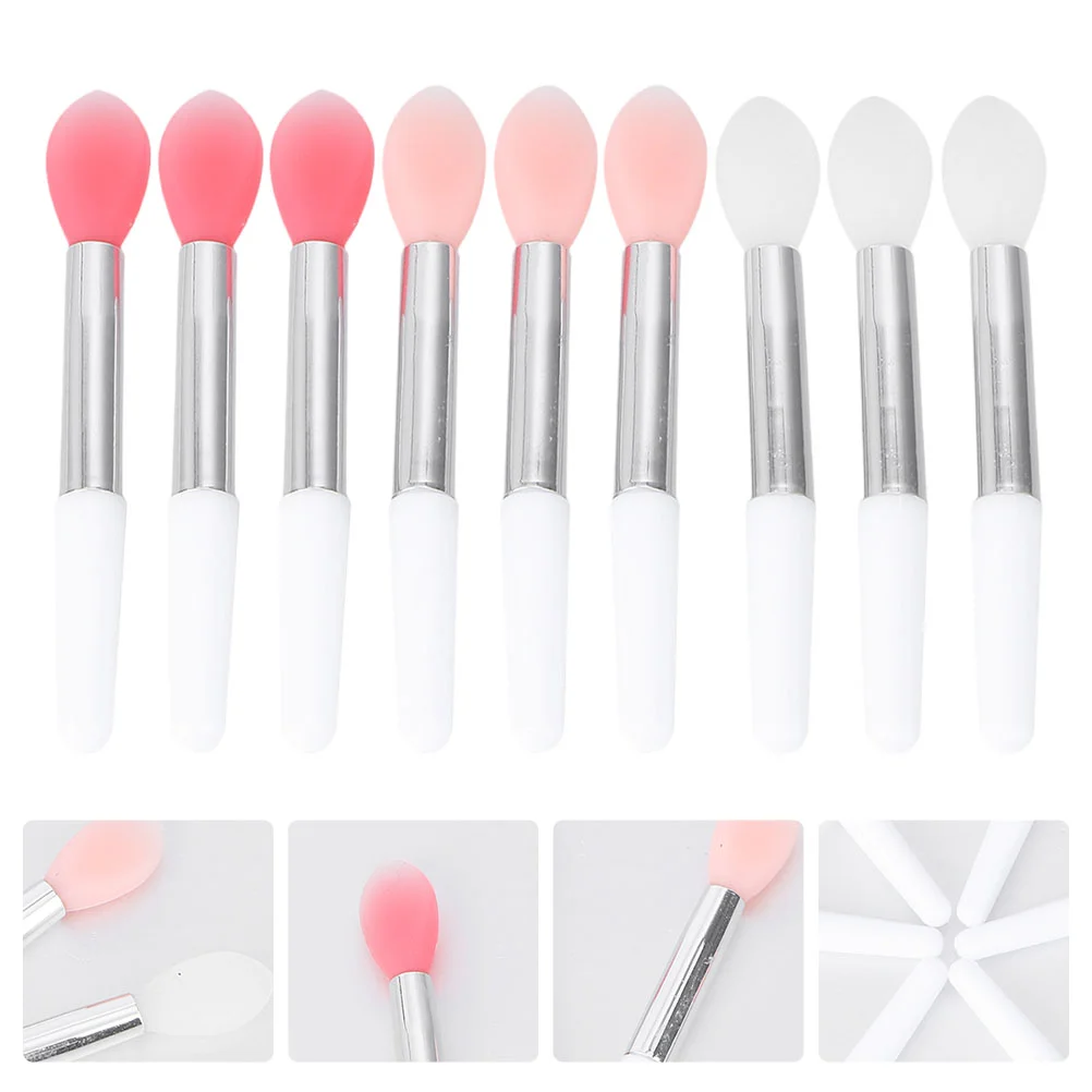 9 pezzi pennello per labbra in silicone applicatore per maschera per rossetto trucco viso testa morbida