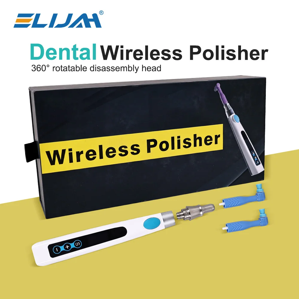 

ELIJAH Dental Electric Wireless Polisher 500-3000RPM Machine 360° Rotation Removable Head Type-C Charging Interface Equipment