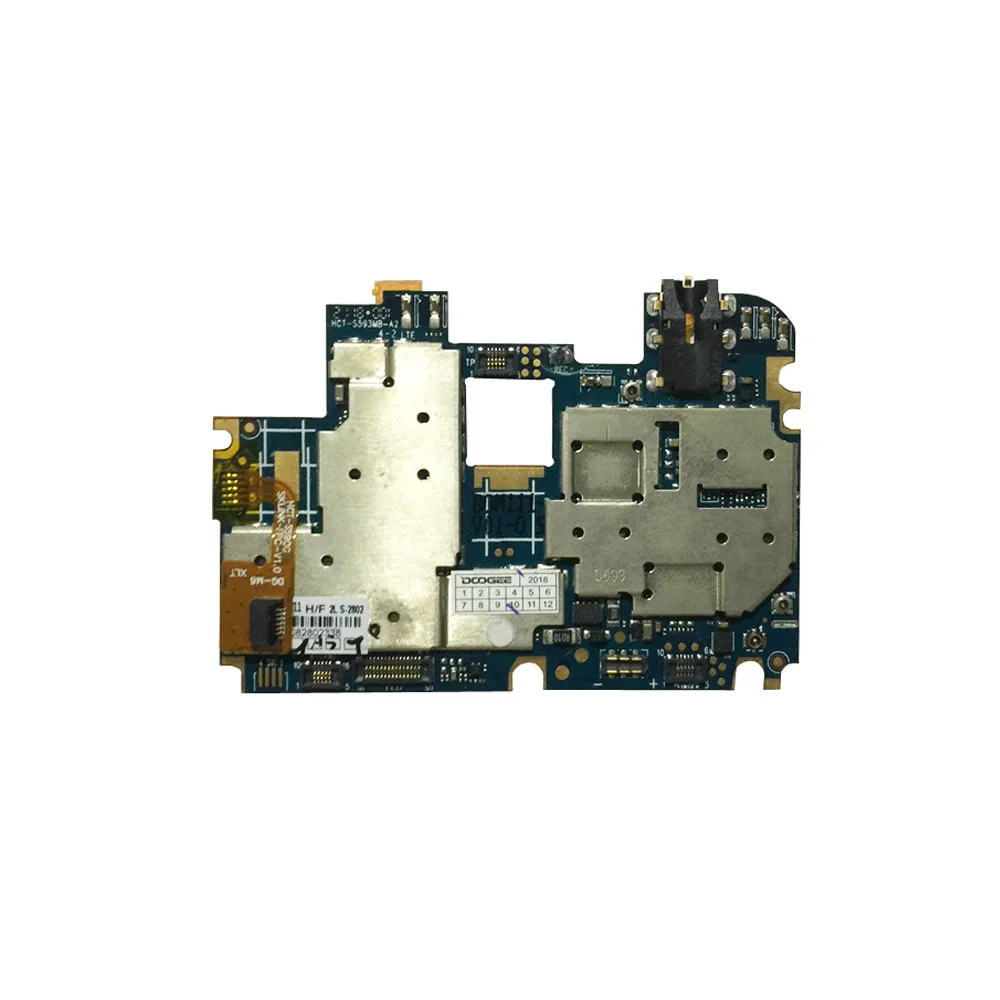 For Doogee S55 USB Charge Board/Main Board Flex Cable/Front Rear Camera/Card Slot/Metal Frame Side Original Used phone parts