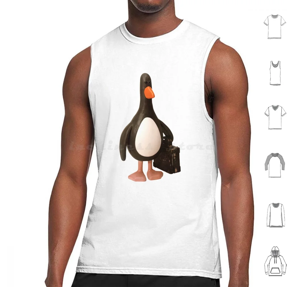 Feathers Is A Silent , Yet Villainous Penguin Tank Tops Print Cotton Feathers Gromit Wallace The Wrong Trousers