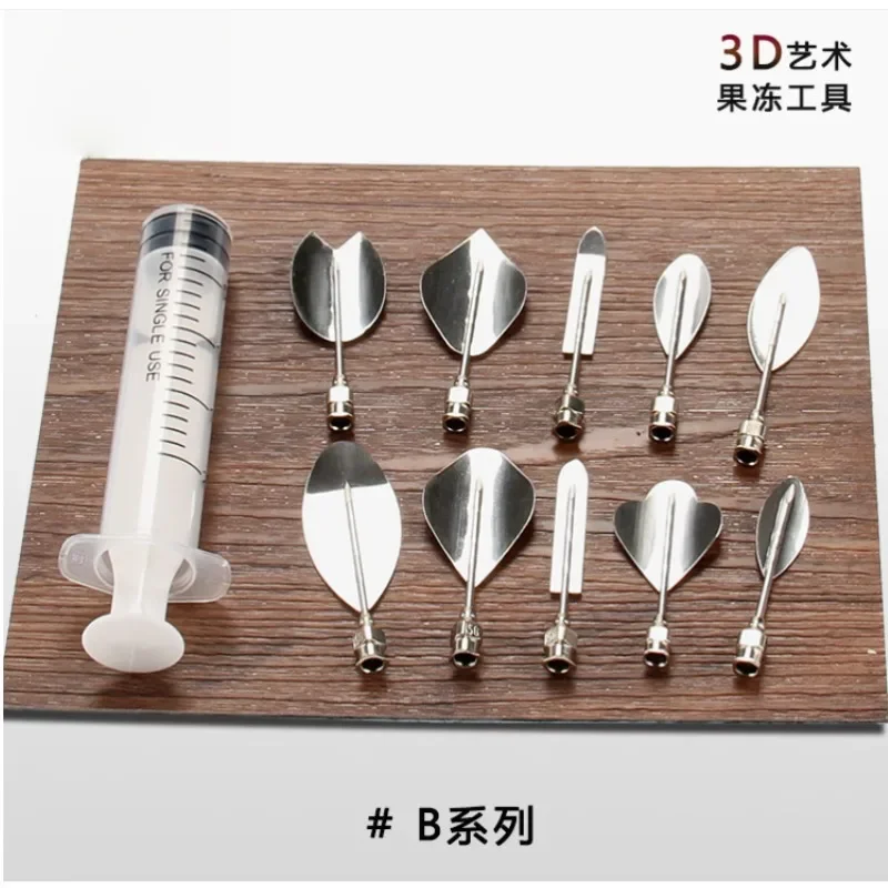 22Pcs Stainless Steel Gelatin Jelly Art Tools Set, 3D Flower Leaf Molds for Jello, Pudding, Cake Decorating