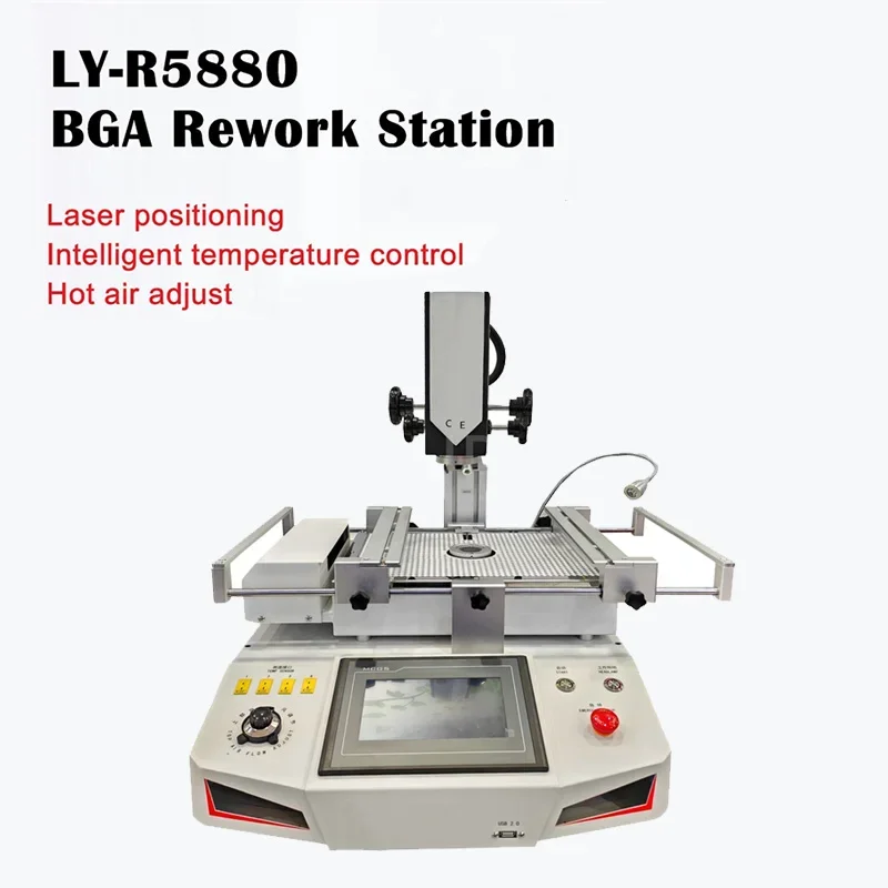 

LY-R5880/R5880C Паяльная станция BGA с сенсорным экраном Hot Air, 3 зоны для игровой консоли ноутбука, ремонт чипа материнской платы 5200 Вт