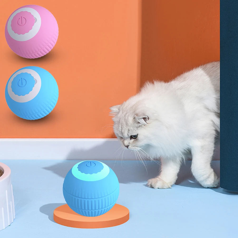 Pet Cat Interactive Ball Smart Cat Toys Indoor Automatic Rolling Magic Ball Electronic Interactive Cat Toy Cat Game Accessories