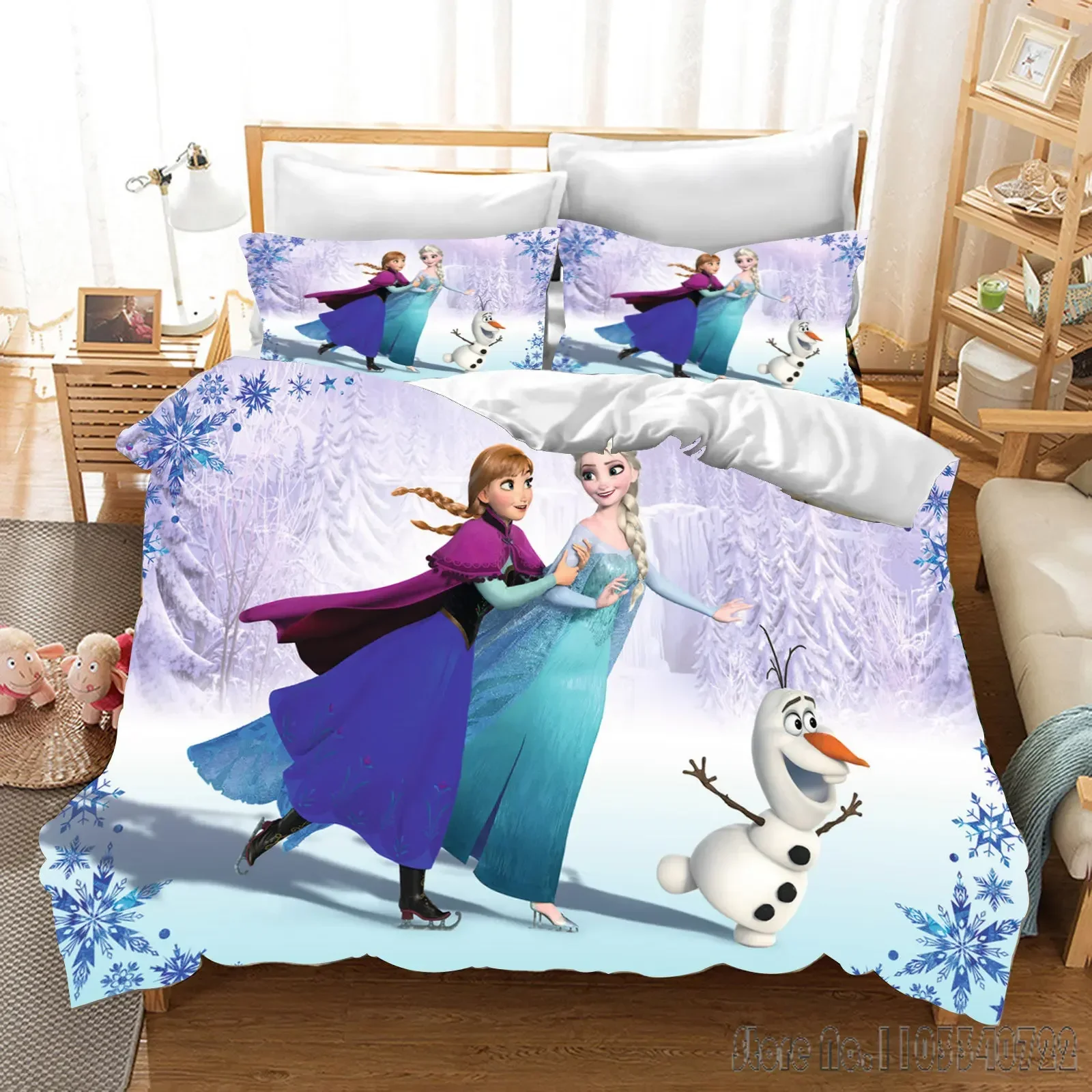 

Frozen Queen Elsa Anna Duvet Cover Set HD Comforter Cover for Kids Bedding Sets Bedclothes Bedroom Decor